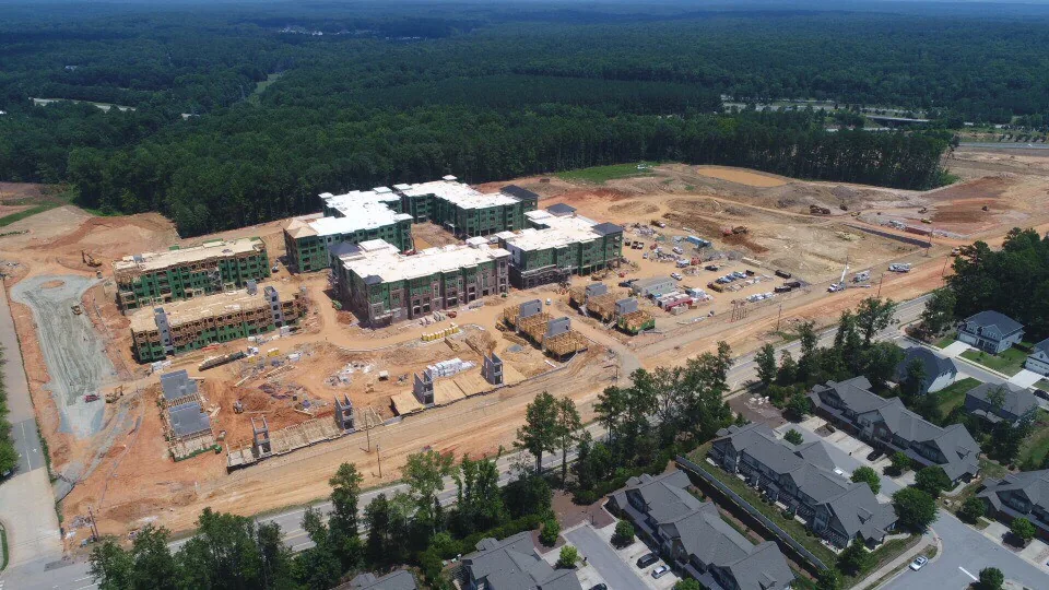 Earthmoving and site development shown on Triangle’s official service page