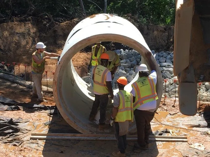 Utility construction project shown on Triangle’s official service page